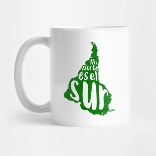 Mi Norte es el Sur South America Map Mug